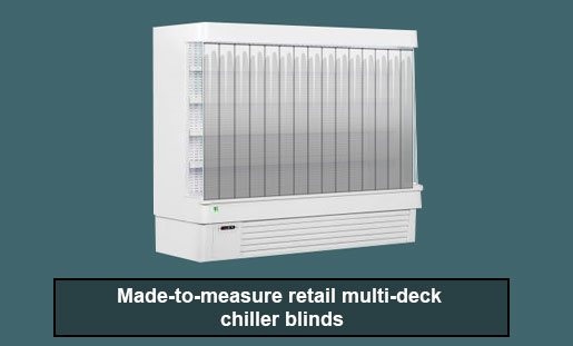 Multi-deck chiller blinds