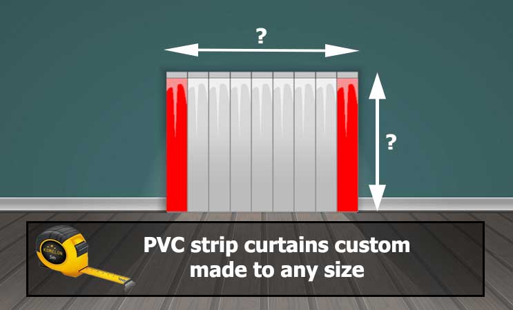 PVC strip curtains custom made to any size