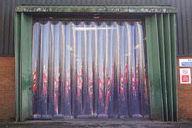 Warehouse plastic curtain